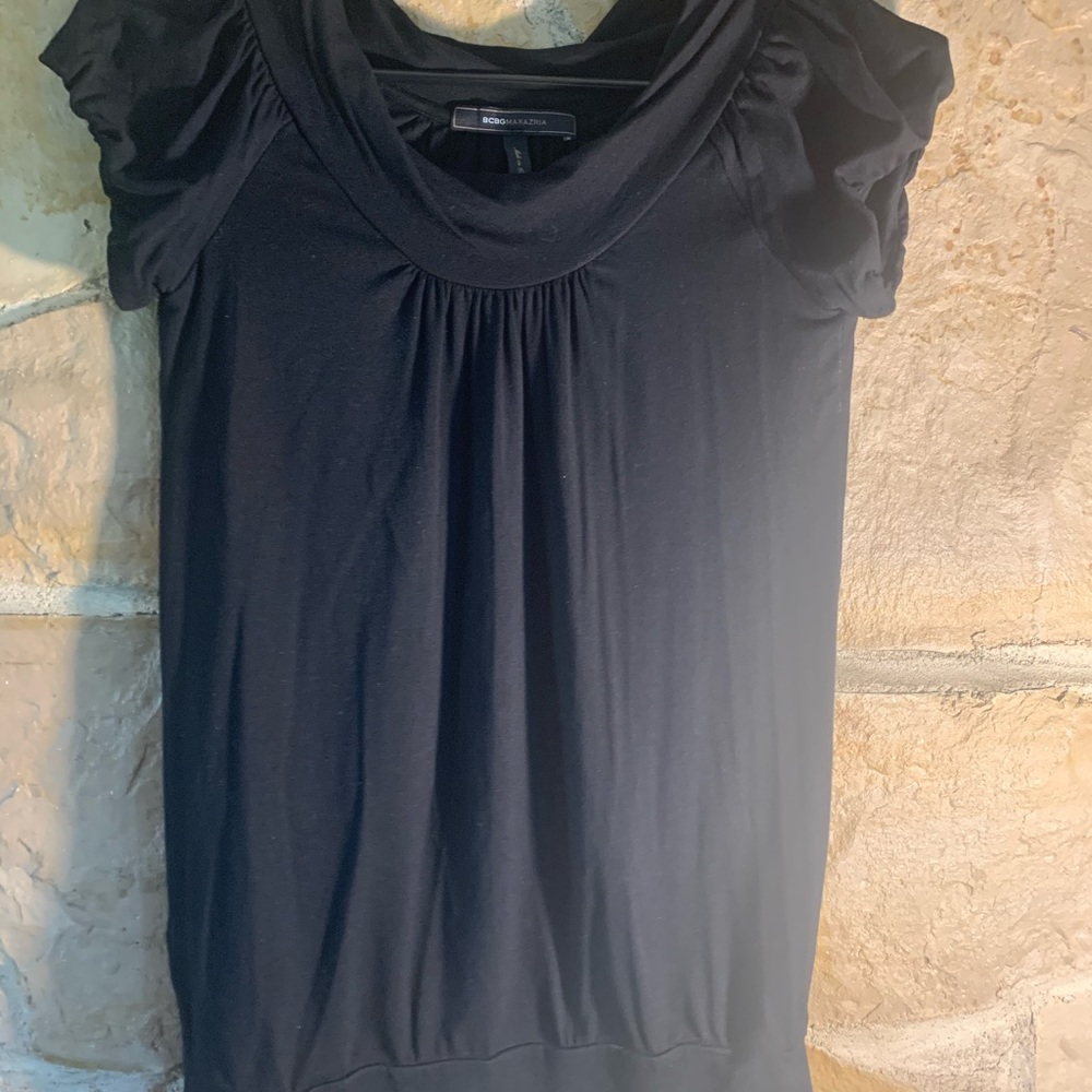 BCBG black dressy blouse